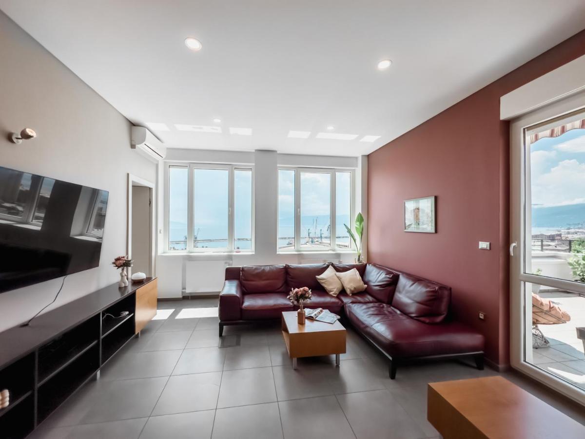 105M2 Penthouse Sea View Rijeka With Free Garage Parking Apartment ภายนอก รูปภาพ