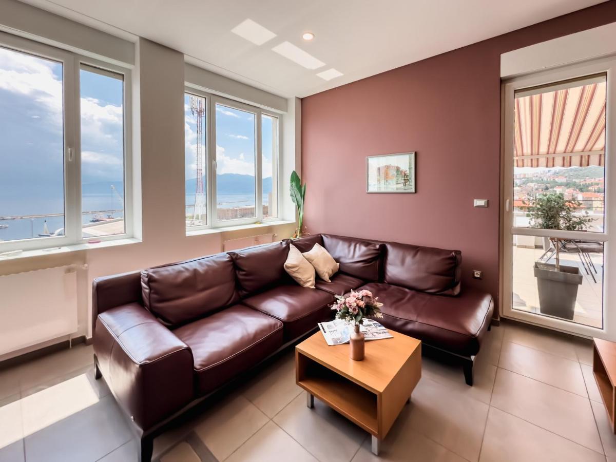 105M2 Penthouse Sea View Rijeka With Free Garage Parking Apartment ภายนอก รูปภาพ