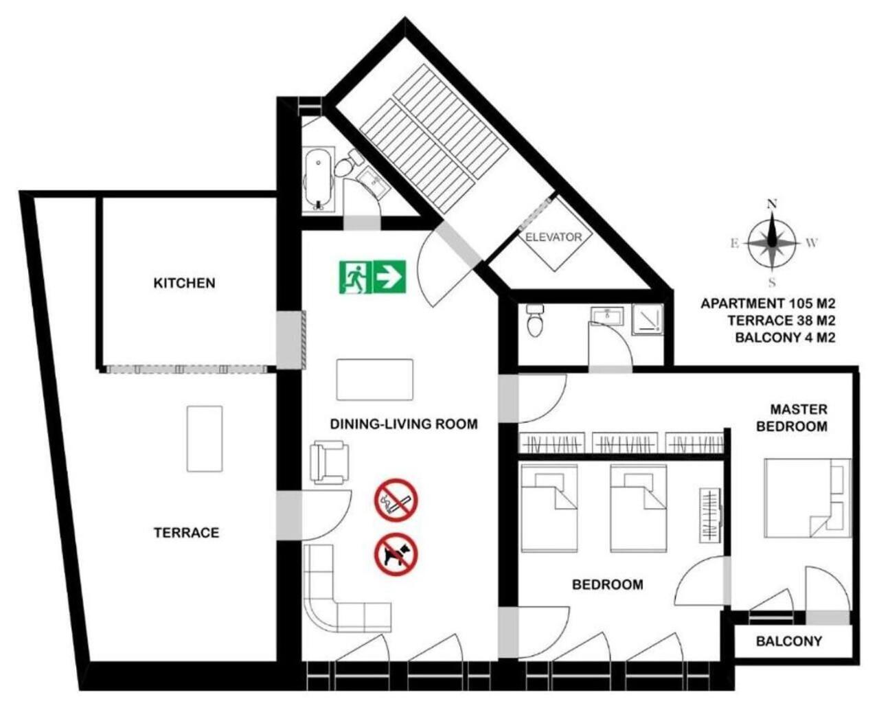 105M2 Penthouse Sea View Rijeka With Free Garage Parking Apartment ภายนอก รูปภาพ